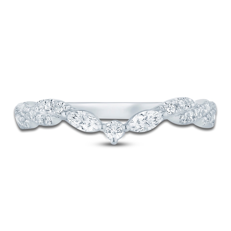 Main Image 3 of Pnina Tornai Marquise & Round-Cut Diamond Contour Twist Wedding Band 3/8 ct tw 14K White Gold