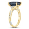 Thumbnail Image 2 of Pnina Tornai Octagon-Cut Natural London Blue Topaz & Diamond Engagement Ring 1/2 ct tw 14K Yellow Gold