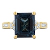 Thumbnail Image 3 of Pnina Tornai Octagon-Cut Natural London Blue Topaz & Diamond Engagement Ring 1/2 ct tw 14K Yellow Gold