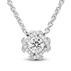 Thumbnail Image 1 of Unspoken Diamond Halo Necklace 1/4 ct tw 14K White Gold 18&quot;