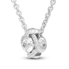 Thumbnail Image 2 of Unspoken Diamond Halo Necklace 1/4 ct tw 14K White Gold 18&quot;