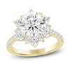 Thumbnail Image 1 of Round-Cut Lab-Created Diamond Halo Engagement Ring 3 ct tw 14K Yellow Gold