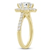 Thumbnail Image 2 of Round-Cut Lab-Created Diamond Halo Engagement Ring 3 ct tw 14K Yellow Gold