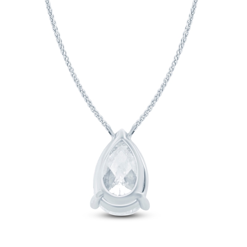 Main Image 2 of Pnina Tornai Pear-Shaped Lab-Created Diamond Solitaire Necklace 5 ct tw 14K White Gold 18&quot; (VS2/F)