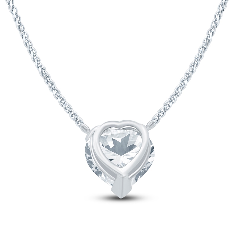 Main Image 2 of Pnina Tornai Heart-Shaped Lab-Created Diamond Solitaire Necklace 5 ct tw 14K White Gold 18&quot; (VS2/F)