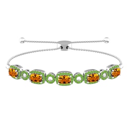 Citrine and Peridot Fashion Bracelet Sterling Silver