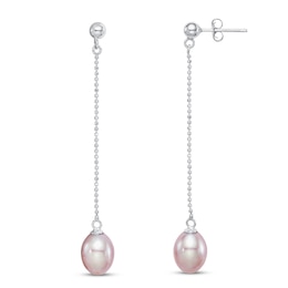 Freshwater Cultured Pearl Dangle Earrings Sterling Silver