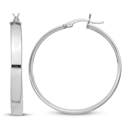 Hoop Earrings Sterling Silver 30mm