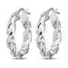 Thumbnail Image 2 of Twisted Hoop Earrings Sterling Silver 14mm