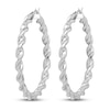 Thumbnail Image 2 of Twisted Hoop Earrings Sterling Silver