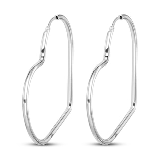 Heart Hoop Earrings Sterling Silver 45mm | Jared