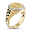 Thumbnail Image 2 of 1933 by Esquire Men's Saint Francis Diamond Ring 1/5 ct tw Round 14K Yellow Gold-Plated Sterling Silver