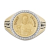 Thumbnail Image 3 of 1933 by Esquire Men's Saint Francis Diamond Ring 1/5 ct tw Round 14K Yellow Gold-Plated Sterling Silver