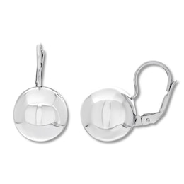 Polished Sphere Earrings Sterling Silver