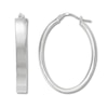 Thumbnail Image 1 of Oval Hoop Earrings Sterling Silver