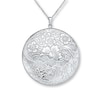 Thumbnail Image 0 of Round Floral Locket Sterling Silver 24"
