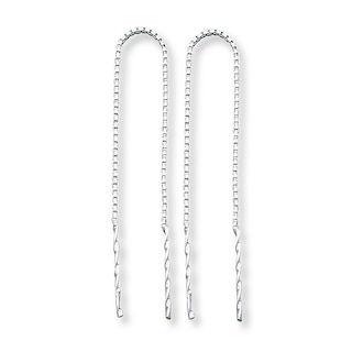 Stainless Steel Polished Claw Shepherd Hook Dangle Earrings – AJ's Jewelers