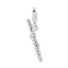 Flute Charm Sterling Silver