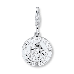 St. Christopher Medal Sterling Silver Charm