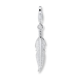 Feather Charm Sterling Silver