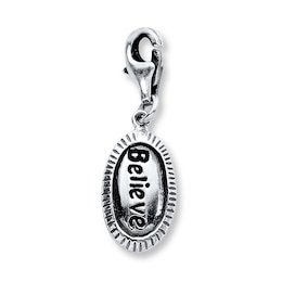 Believe Charm Sterling Silver