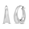 Thumbnail Image 1 of Oval Hoop Earrings Sterling Silver