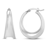 Thumbnail Image 2 of Oval Hoop Earrings Sterling Silver