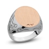 Thumbnail Image 1 of Marco Dal Maso Men's Ara Signet Ring Sterling Silver/18K Ring Rose Gold