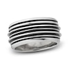 Thumbnail Image 0 of Marco Dal Maso Men's Acies Wide Ring Black Enamel Sterling Silver