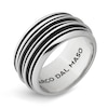 Thumbnail Image 1 of Marco Dal Maso Men's Acies Wide Ring Black Enamel Sterling Silver