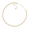 Thumbnail Image 1 of Semi-Solid Curb Chain Choker 14K Yellow Gold 12&quot; Adj.