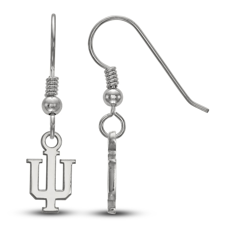 Indiana University Dangle Earrings Sterling Silver