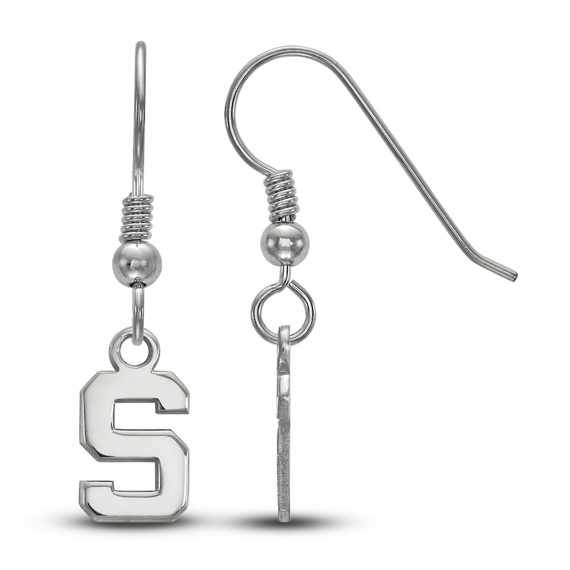 Michigan State University Dangle Earrings Sterling Silver