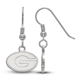 University of Georgia Dangle Earrings Sterling Silver