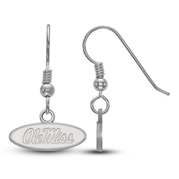 University of Mississippi Dangle Earrings Sterling Silver