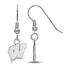 Thumbnail Image 1 of University of Wisconsin Dangle Earrings Sterling Silver