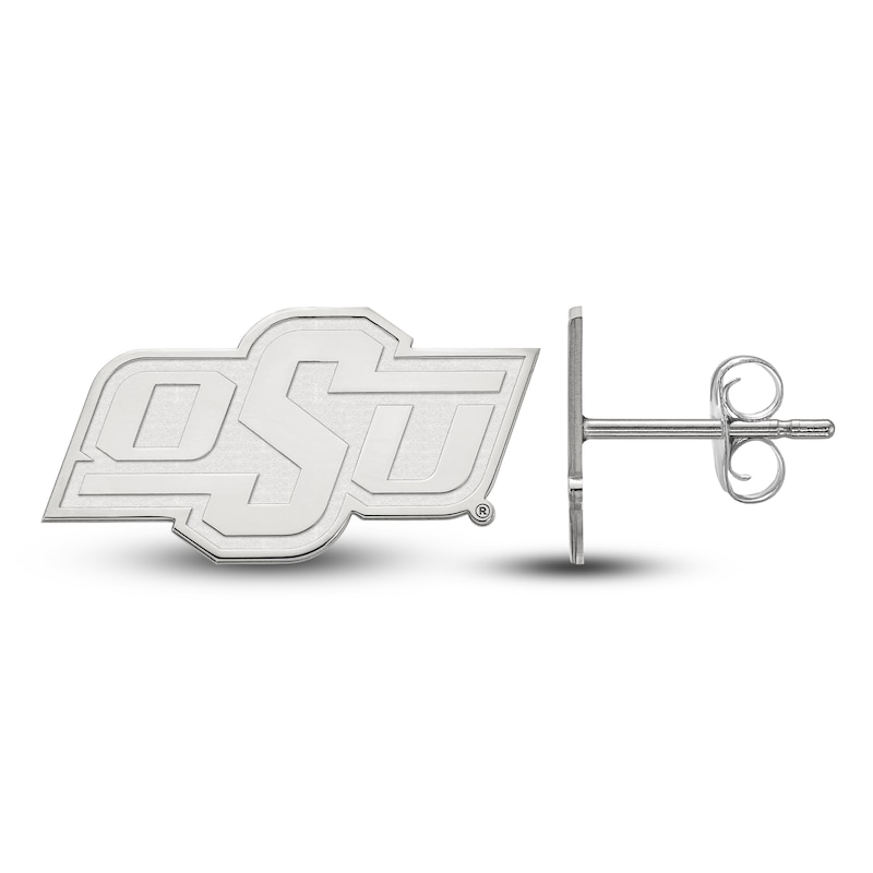 Oklahoma State University Stud Earrings Sterling Silver