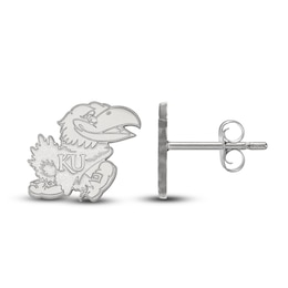 University of Kansas Stud Earrings Sterling Silver