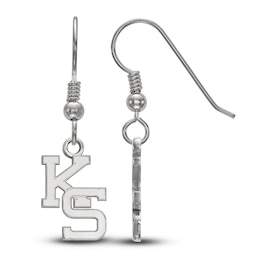 Kansas State University Dangle Earrings Sterling Silver