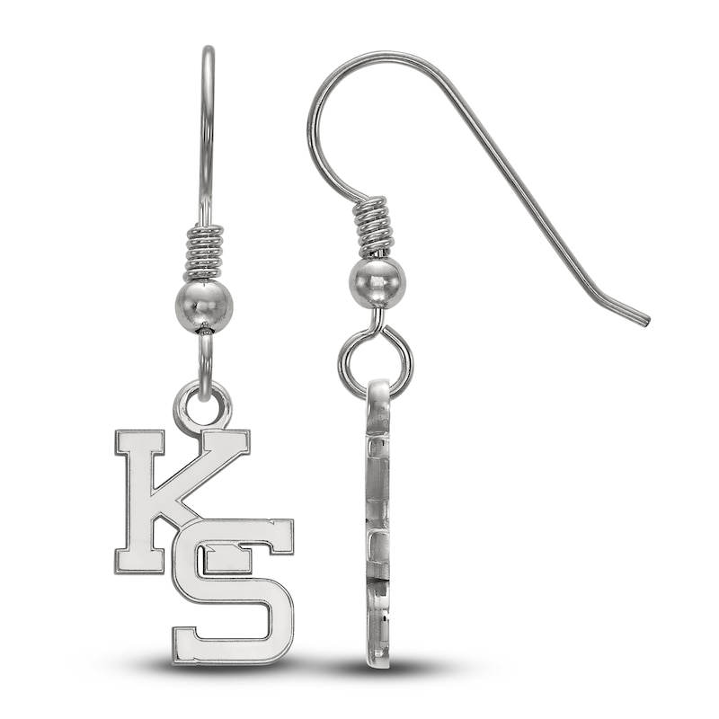 Main Image 1 of Kansas State University Dangle Earrings Sterling Silver