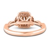 Thumbnail Image 3 of Diamond Engagement Ring 3/8 ct tw Baguette/Round 14K Rose Gold