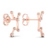 Thumbnail Image 3 of Diamond Virgo Constellation Earrings 1/8 ct tw Round 14K Rose Gold