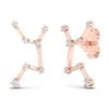 Thumbnail Image 4 of Diamond Virgo Constellation Earrings 1/8 ct tw Round 14K Rose Gold