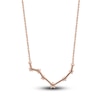 Thumbnail Image 3 of Diamond Libra Constellation Pendant Necklace 1/6 ct tw Round 14K Rose Gold