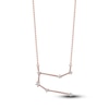 Thumbnail Image 1 of Diamond Gemini Constellation Pendant Necklace 1/6 ct tw Round 14K Rose Gold