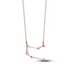 Thumbnail Image 2 of Diamond Gemini Constellation Necklace 1/6 ct tw Round 14K Rose Gold