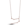 Thumbnail Image 3 of Diamond Gemini Constellation Pendant Necklace 1/6 ct tw Round 14K Rose Gold