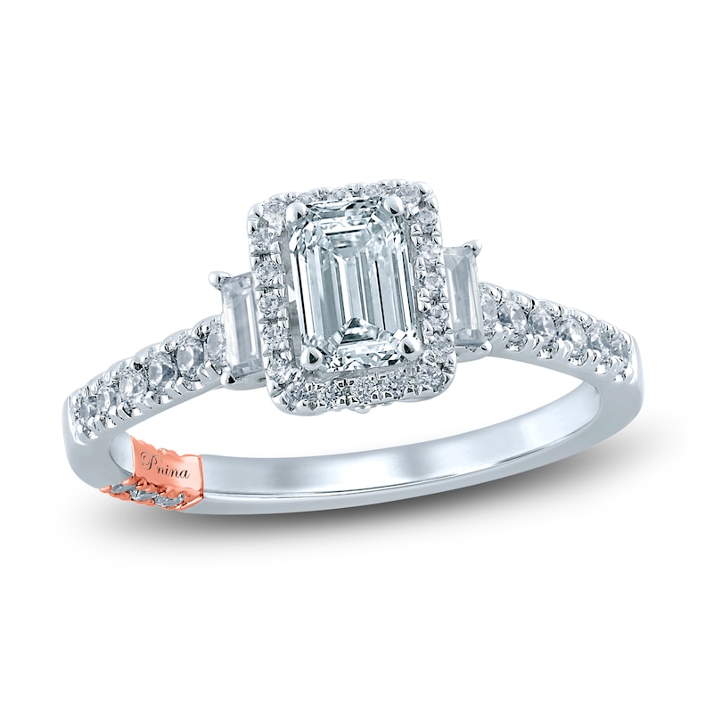 Pnina Tornai Emerald Baguette- & Round-Cut Diamond Engagement Ring 1 ct ...