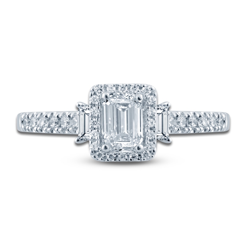 Main Image 3 of Pnina Tornai Emerald Baguette- & Round-Cut Diamond Engagement Ring 7/8 ct tw 14K White Gold