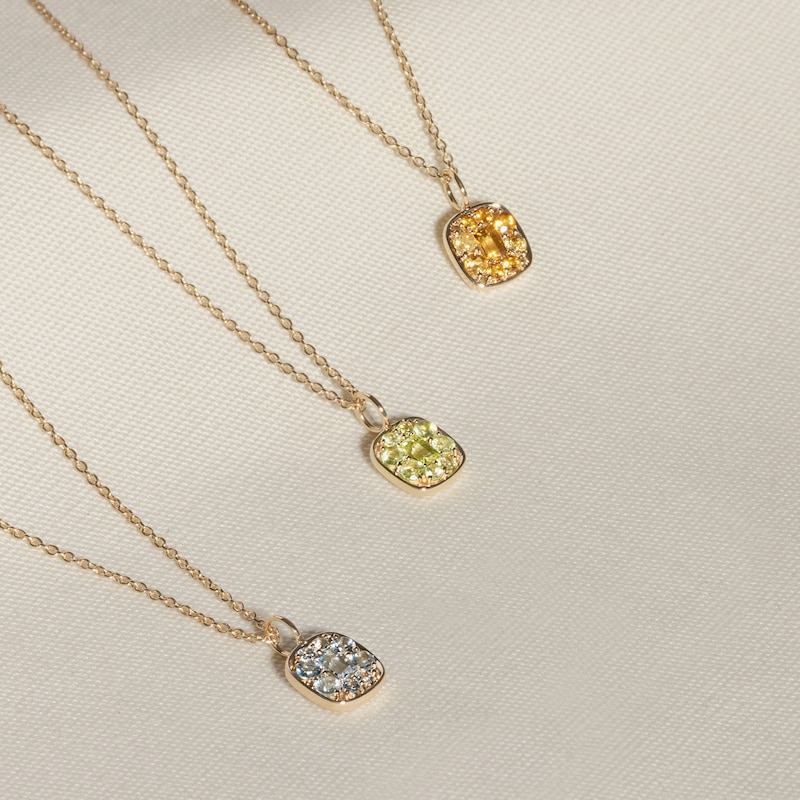 Main Image 4 of Juliette Maison Natural Peridot Pendant Necklace 10K Rose Gold